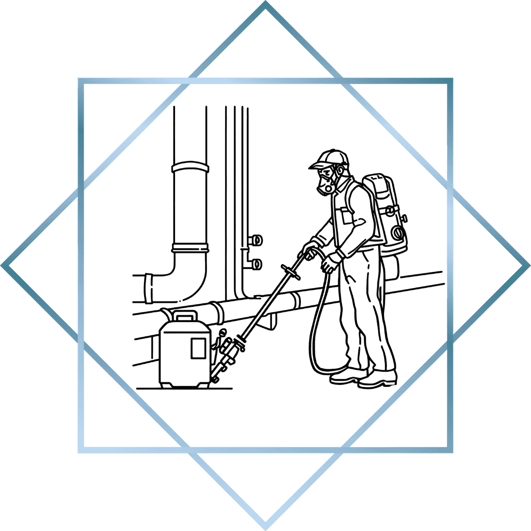 ضدعفونی کامل مسیر لوله‌ها و محیط